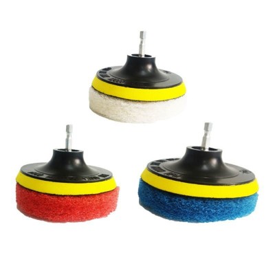 Drill Brush Attachments Set Scrub Pads Sponge Power Scrubber Brush for All