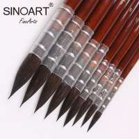 Special Shape Wooden Round Wash Handle Watercolor Sable Hair Paint Brush