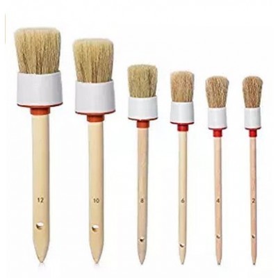 Cleaning Detailing Brush Kit,Boar hair brushes, Detailing Brush Set