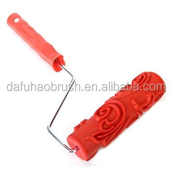 7" Different Texture Rubber Head Pattern Paint Roller Brush Manufacturer In Brush