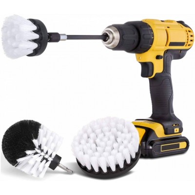 4 Pcs Drill Brush Car Detailing Kit With Extend Attachment,Soft Bristle Power Scrubber Brush Set