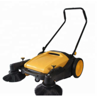 Hand Push Propelled Sawdust Leaf Powder Roller Brush Sweeper Machine