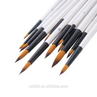 high quality 12 Pieces Artist Fine Paint Brush round artist for Acrylic Watercolor Oil Painting for student