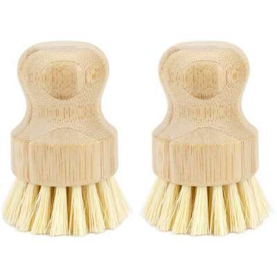 100% Natural Coconut Fibers and Bamboo Dish Brush