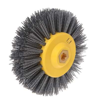 customization OEM Abrasive bristle grinding drill nylon disc brush