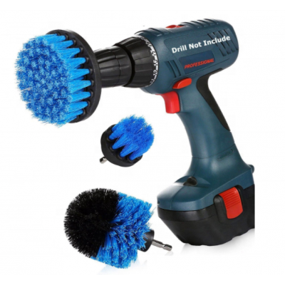 Blue color Drill brush 360 nylon drill brush set(3 pack )