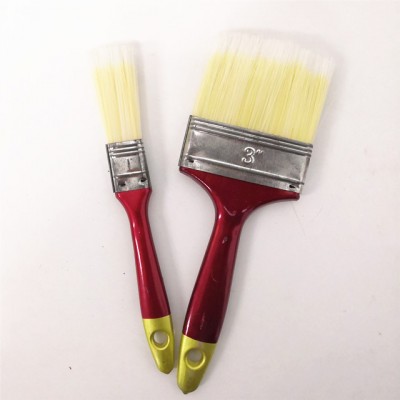 red plastic handle Synthetic Fiber gold angle bloom paint brush