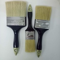 Black Goat Hair Flat Wall Paint Brush With Wooden Handle