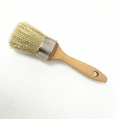 High Quality Pure White Boar Hair Bristles Chalk Professional paint brush